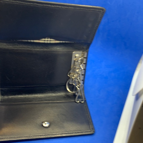 Burberry- black leather vintage Key Holder Case - Picture 3 of 6